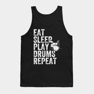 Eat sleep play drums repeat Tank Top